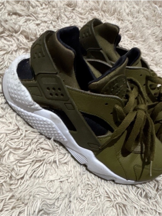 Nike Shoes - Women’s Nike Olive Green Hauraches  Athletic Sneakers - Lace-Up Comfort worn 2X